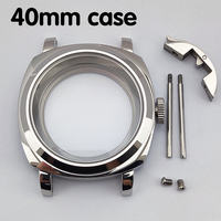 NH35 Case 40mm Case Sapphire Glass Waterproof Case Fits 28.5mm Dial Case Luxury Men's Watch Case Fits NH34 NH35 Movement Case