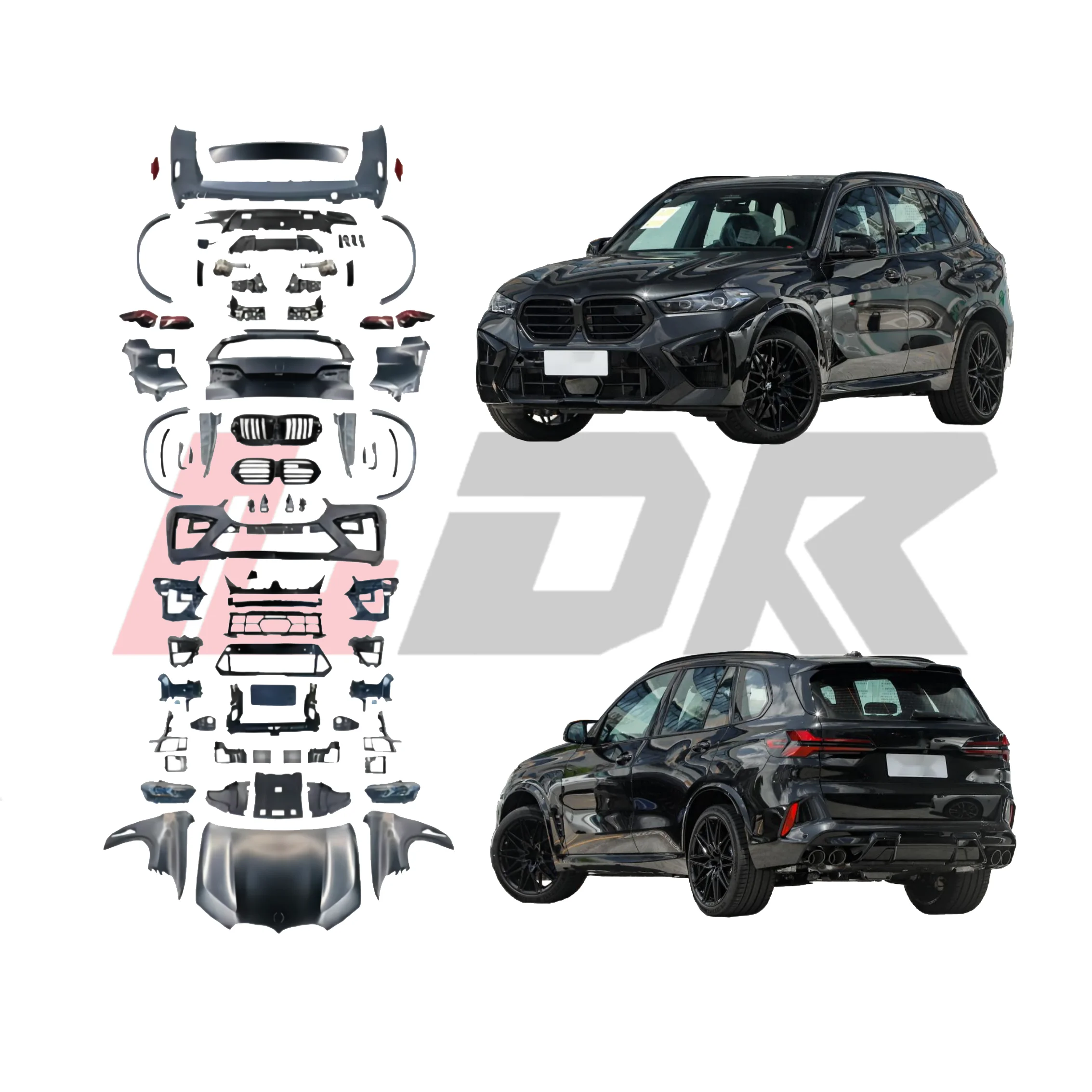 

Car Bumpers for BMW X5 E70 2006-2013 Upgrade to 2024 F95 X5M Latest Style 1:1 Body Kits Hood Fender Headlight Taillight