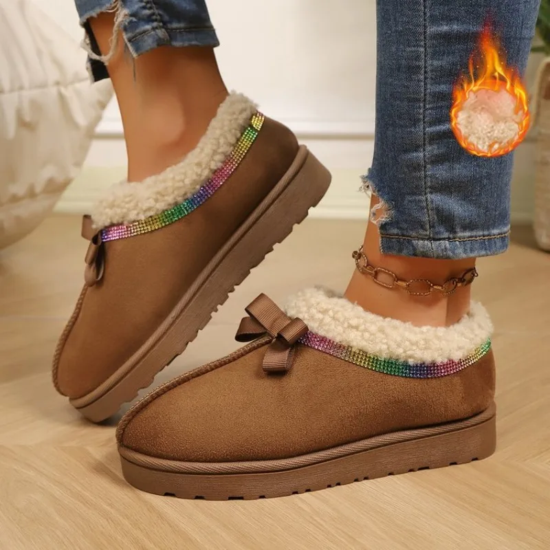 

Fashion Women Fluffy Slippers for Autumn and Winter Indoor EVA Thick Sole Anti-Slip and Warm Unisex Slippers for Winter Plus Siz