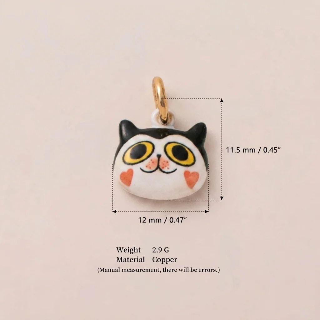 Modische und Trendige Neue Cartoon-Stil Katzen-Liebe DIY Anhänger Charms für Schmuckherstellung – Detail 4