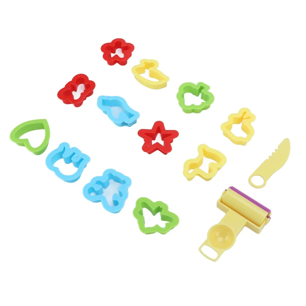 14pcs Creative Various Shape Cutters Modeling Clay Cutters Lightweight Easy Cleanable Playdough Tool Kit Clay Starter Set DIY