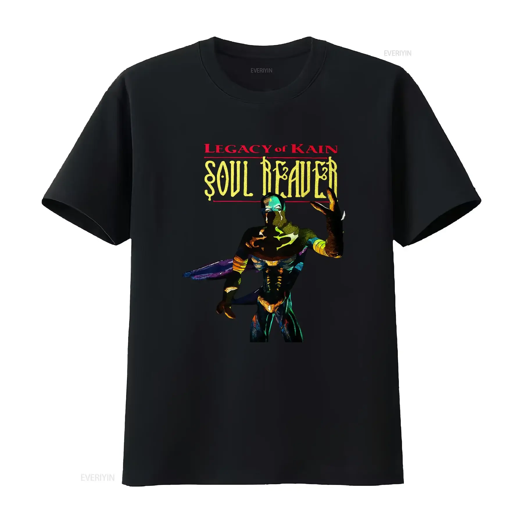 Legacy of Kain Soul Reaver V1 Classic Video Game Horror T Shirt Retro Gamer Gaming long or short sleeves vintage Washed