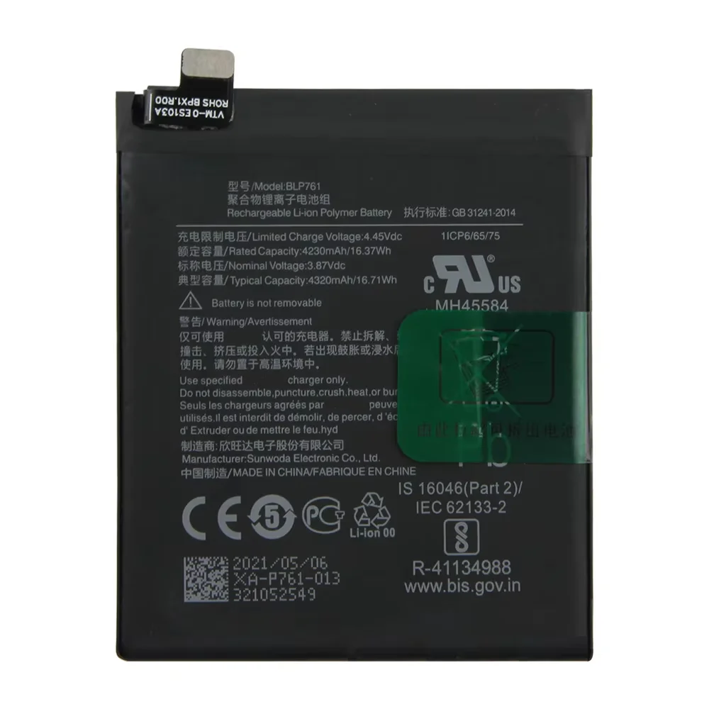 Replacement Battery BLP761 BLP759 BLP785 BLP801 BLP815 For Oneplus 8T 8 pro 9R nord n10 nord n100 9 9pro phone Battery with tool