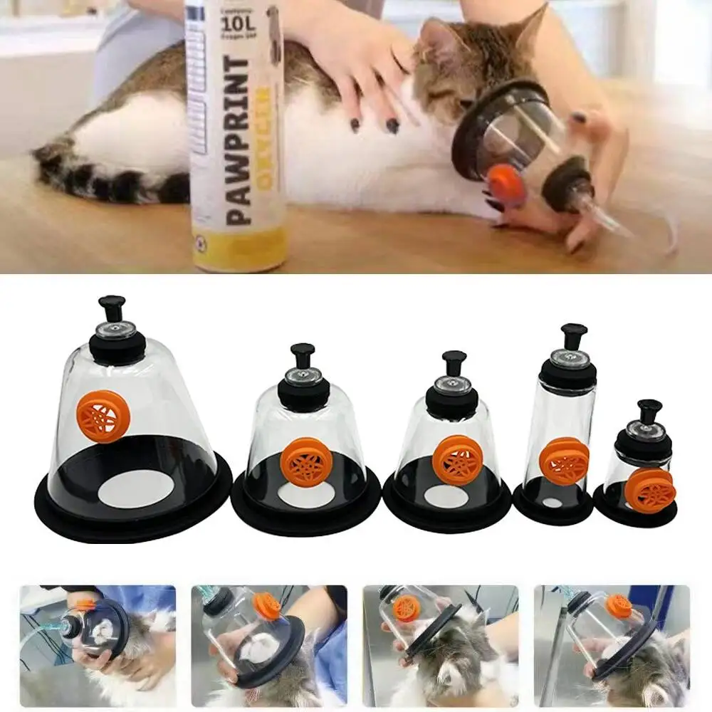 NO.1-NO.5 Pet Oxygen Inhalation Atomizing Mask Kit For Dog Cat, Veterinary Clinic Supplies, Pet Care Room Accessories