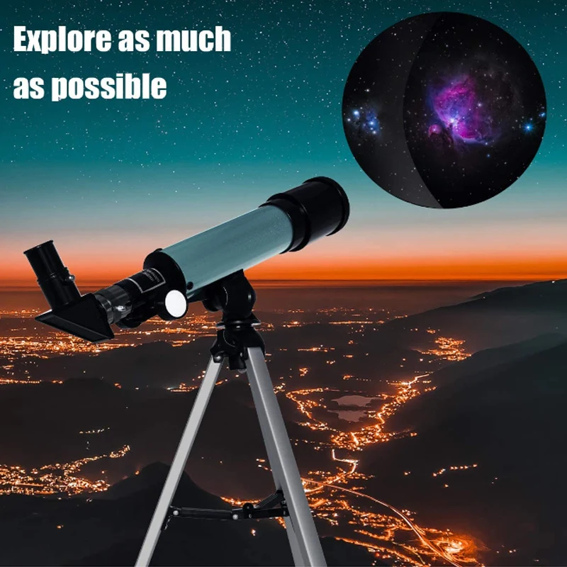 

Astronomical telescope refraction children's entry-level 27 times 90 times high-definition high-power stargazing, celestial