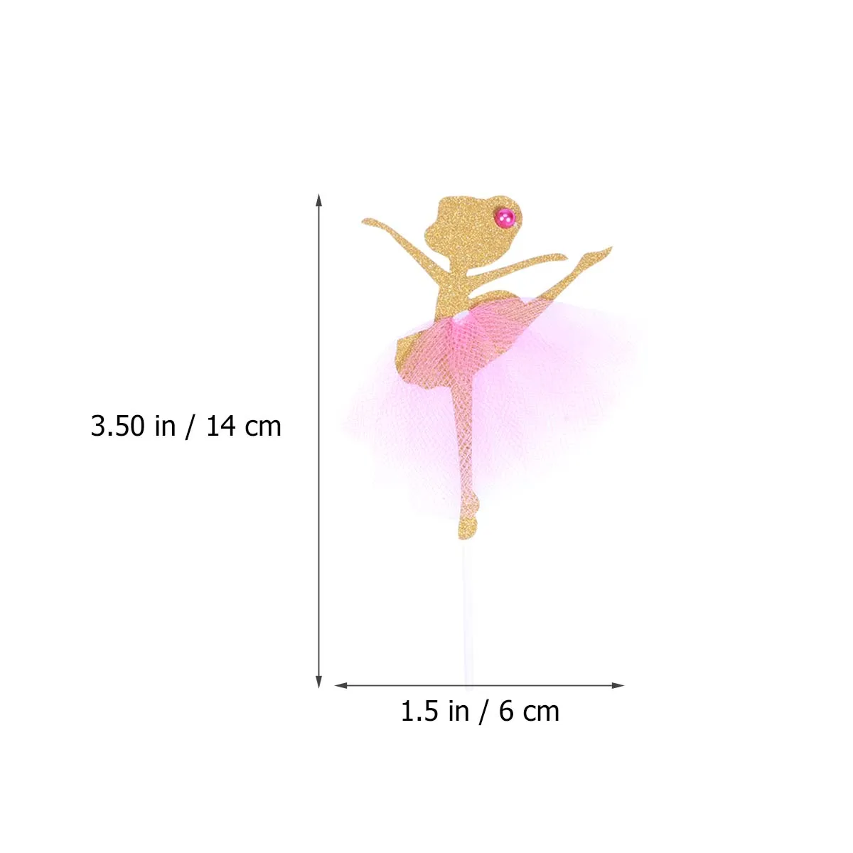 

20 Pcs Toppers Ballet Dancing Girl Shape Wedding Kids Party Baby Shower Decorations Cake Picks Ballerina Cake Decor