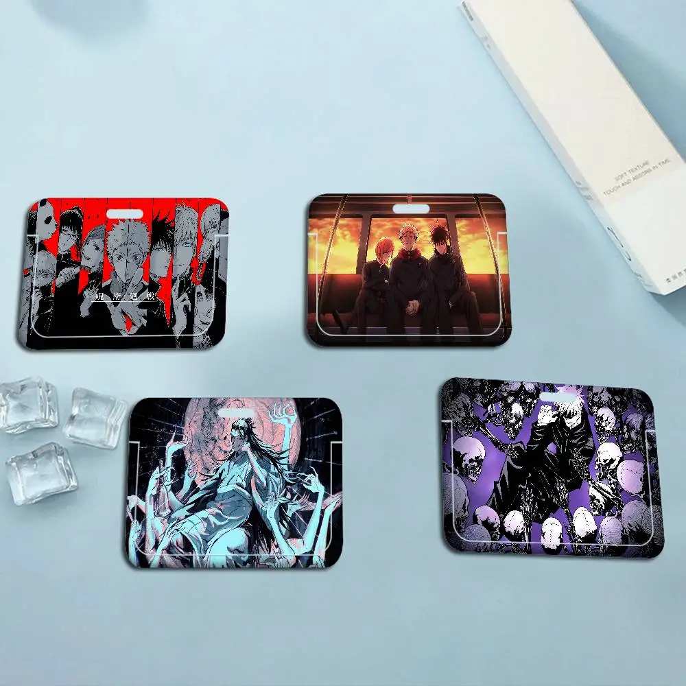 Popular Anime J-Jujutsu K-Kaisen Bus Pass Card Sleeve Bank Business Work Card Holder Plastic ID Tag Name Badge Holder Nurse