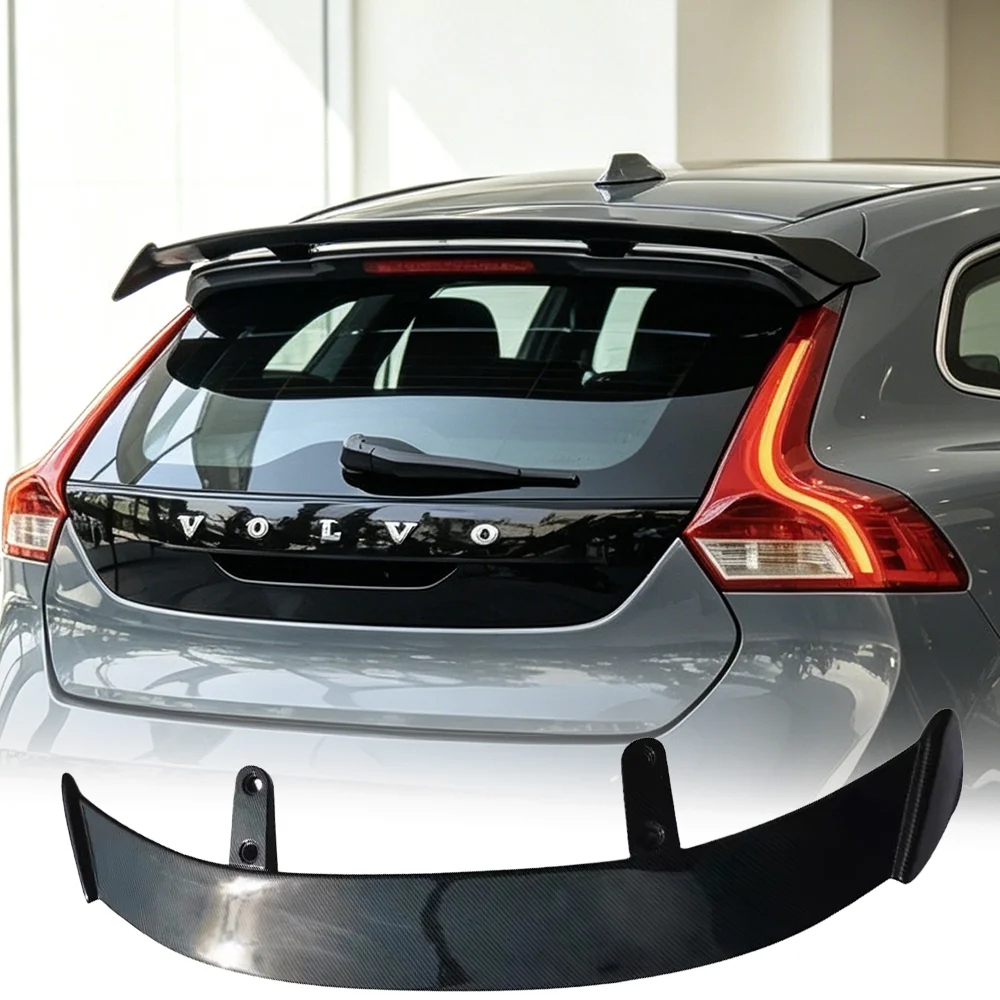 Suitable for 2012-2019 Volvo V40 T2 T3 T4 T5 models V40 genuine carbon fiber maintenance trunk spoiler modification accessories