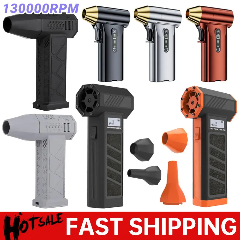 

Mini Turbo Jet Fan 130000RPM Violent Turbo Fan 52m/s Brushless Motor Powerful Air Blower Dust Cleaner for PC Keyboard BBQ Tools
