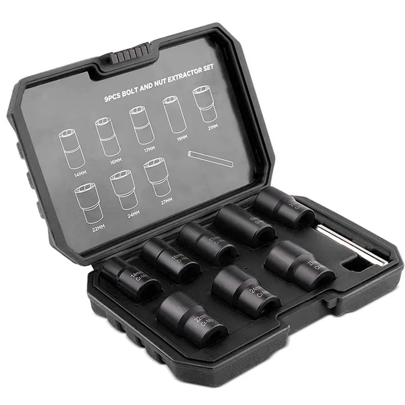 

AEE4-9 шт. Набор экстрактор гаек, поврежденный в комплекте экстрактор гаек для винтов, экстрактор сломанной проволоки