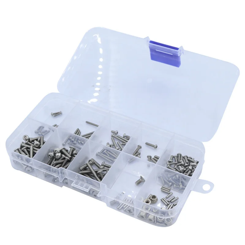 

M1.6 M2 M2.5 Grade 12.9 Stainless Steel Hex Screws Nuts Hardware Kit for Traxxas TRX4M 1/18 RC Crawler Car Upgrade Parts