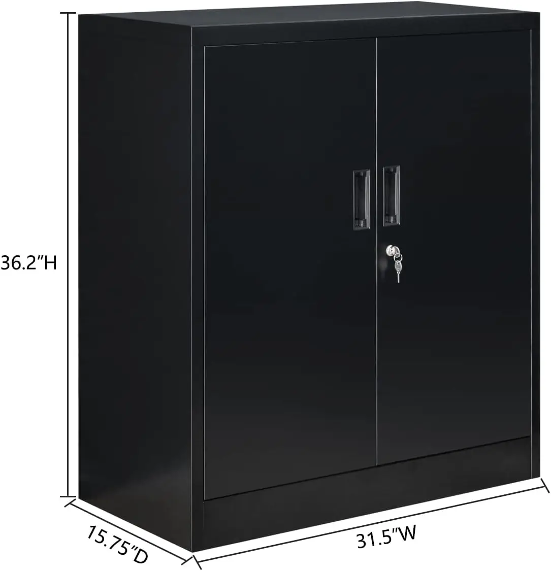 Metal Storage Cabinets with Shelves and Doors, Steel Locking Storage Cabinet for Home Office, Garage, Utility Room and Basement