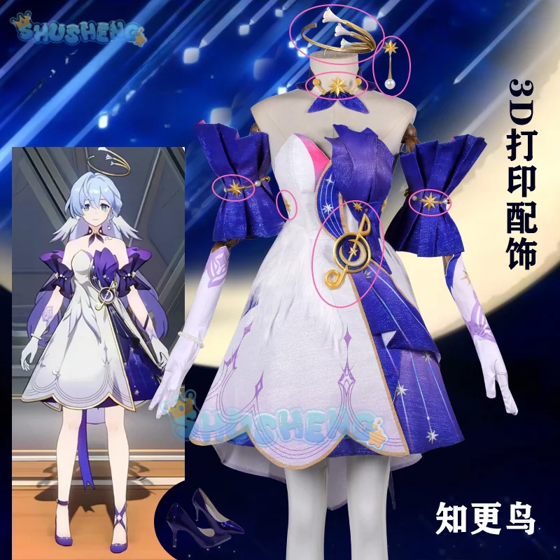 Honkai 스타레일 로빈 코스프레, 앨리스 히모라, 여성용 애니메이션 의상 풀 세트