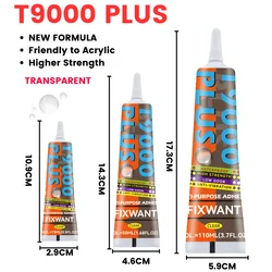 T9000 PLUS Clear Mobile Phone Watch Jewelry Repair Contact Adhesive Waterproof Leather Textile Fabric Cloth Glue 15/50/110ML