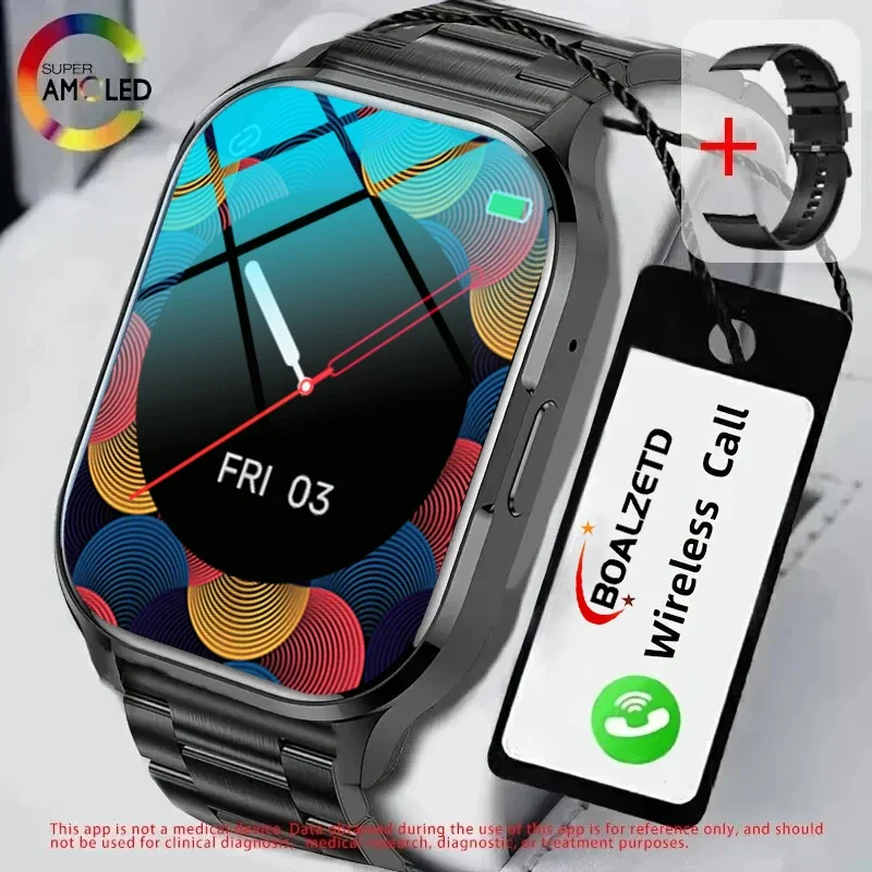 

2024 New AMOLED Smartwatch - Bluetooth Call, Men's Fitness Tracker, IP68 Waterproof. for Men & Women, Ideal Sports Watch.