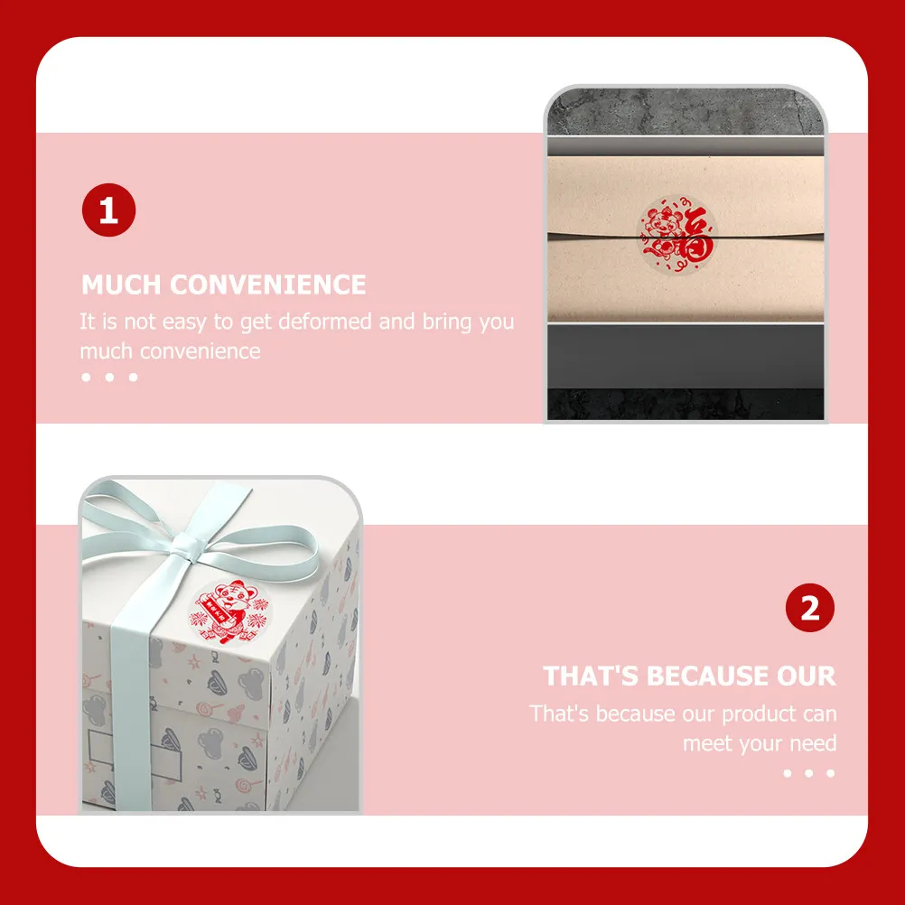 

1 Roll Tiger Sealing Sticker Premium Self-Adhesive New Year Envelope Gift Box Decal Festive Decorative Label Wrapping Seal