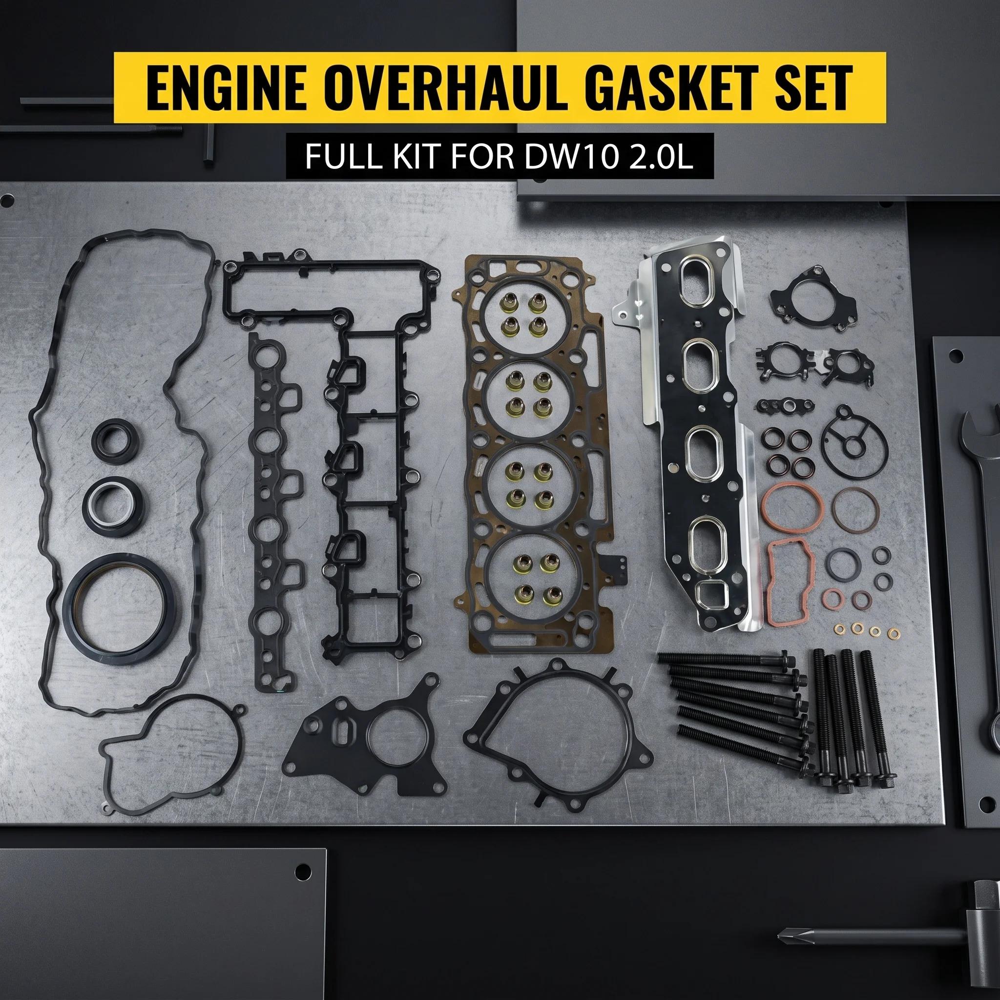 OE 9807092380 1610019580 Complete Cylinder Head Overhaul Kit For Peugeot 307 308 508 Citroen C4 C5 DW10 2.0L BlueHDi Diesel