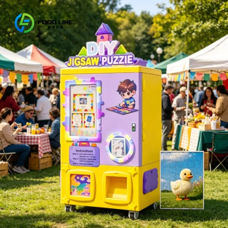 DIY jigsaw Puzzle Maker Vending Machine Smart Touchscreen Control Flexible Payment Solutions for Photo Studios Shopping Areas