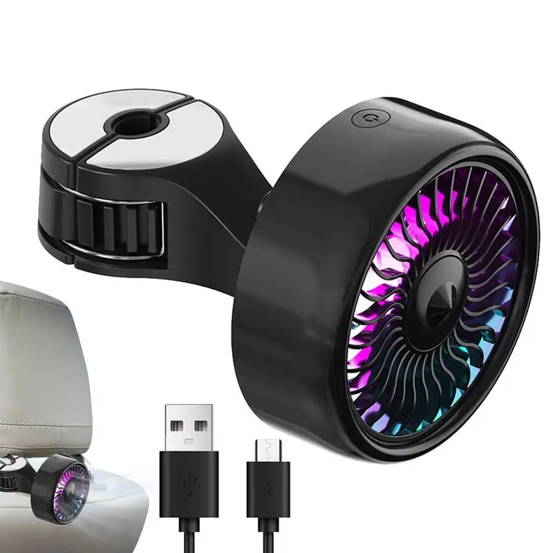 Car Backseat Fan Automobiles Durable Rear Seat Fan USB Powered Cooling Fan For Relax And Comfortable Journey Car Accessories