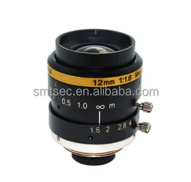

SL-0024 3MP Machine Vision Lens 12mm F1.6 C Mount 2/3 Image Circle 39° HFOV -1.0% Distortion Long L/T Professional Precision