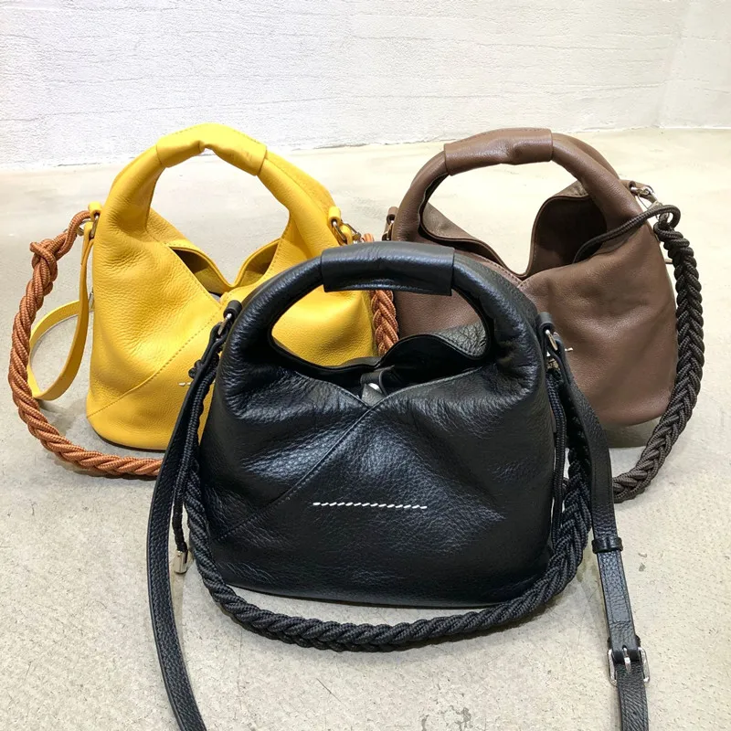 3 in 1 Utility Genuine Leather Handbags Women Crossbody Bag 2023 New Soft Cowhide Fashion Hobo Bag Lady Portable Shoulder Bags