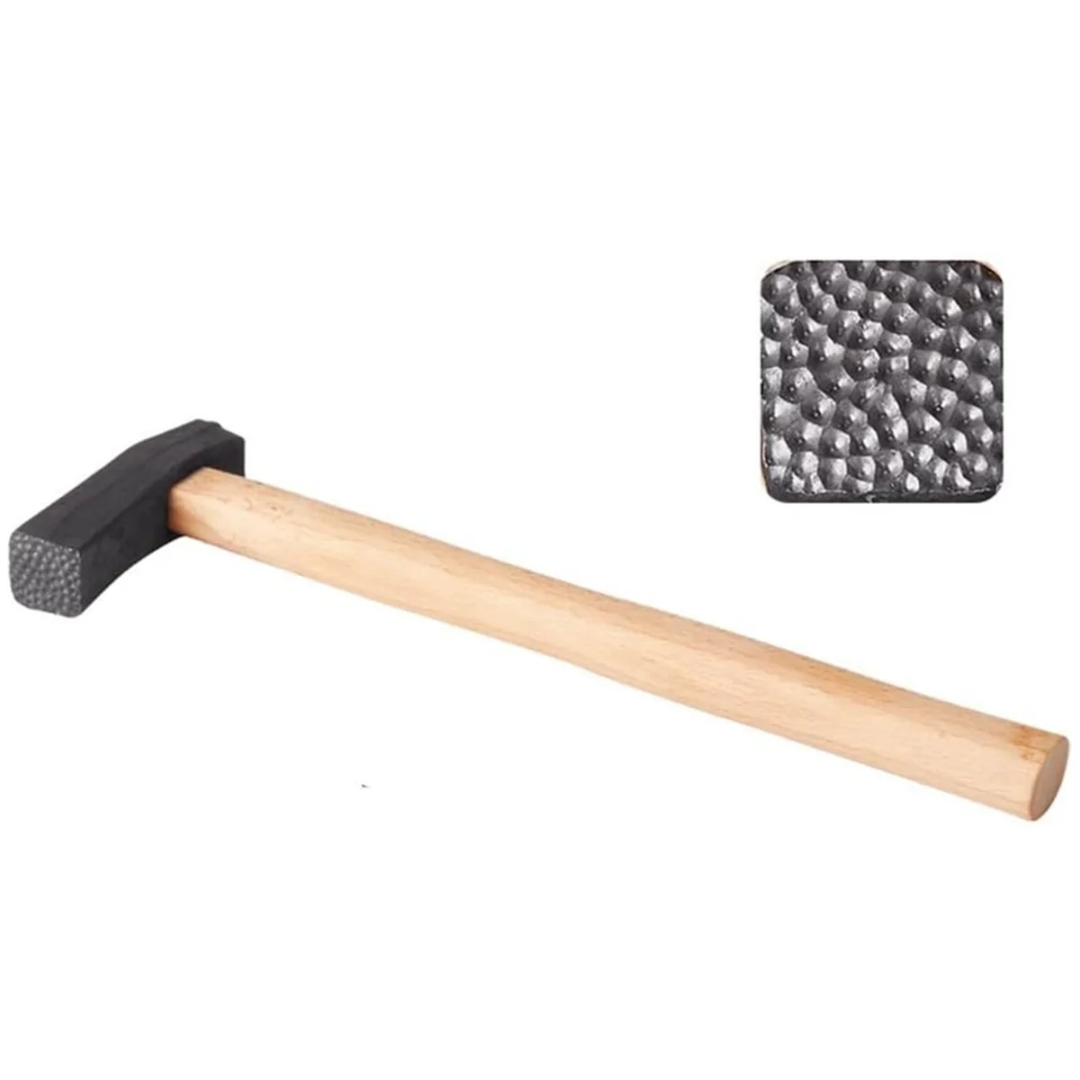 Texturing Hammer DIY Jewelry Making Tool Square-Head with Wood Handle Metal Pattern Designed Forming Tools No.3