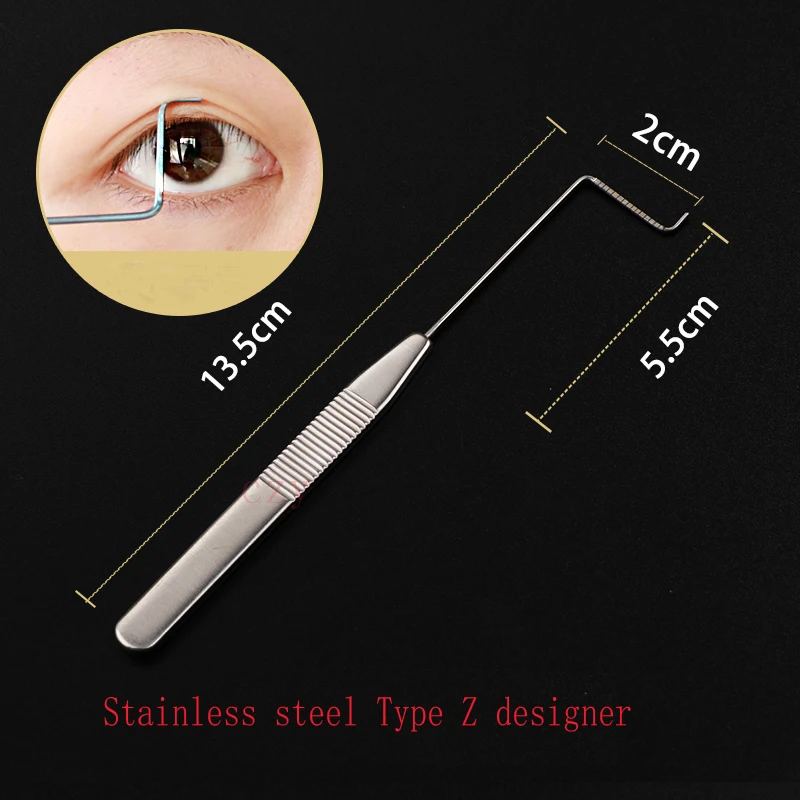 Z-type double eyelid designer arc probe double eyelid measurer nano-buried wire meter instrument tool