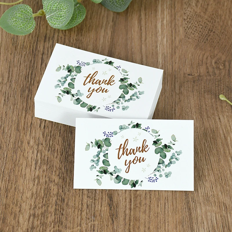 30/50pcs Thank You Greeting Gift Card for Wedding Party Birthday Decoration Invitation Card Small Business Supplies 9x5.4cm