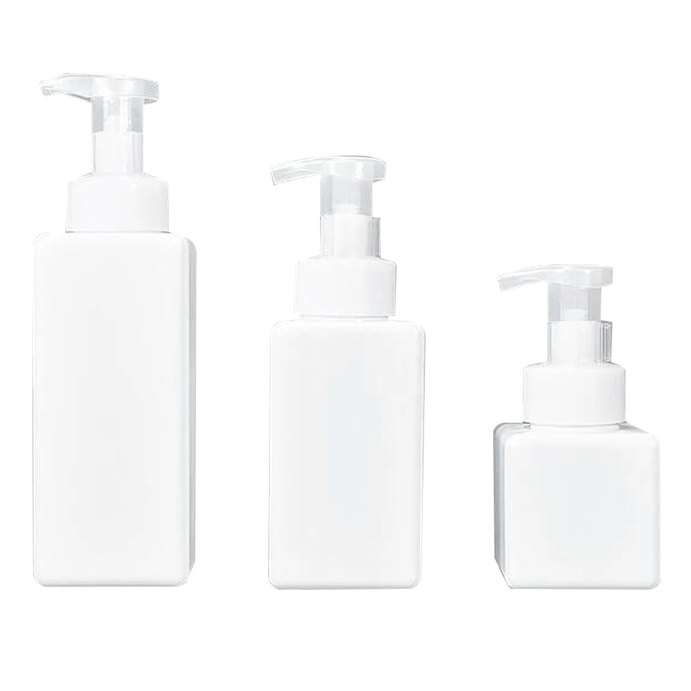 

3 Pcs Large Capacity 650ml Pump Bottles Versatile Liquid Dispensers Shampoo Filling Container Straw Design Foam Soap Storage