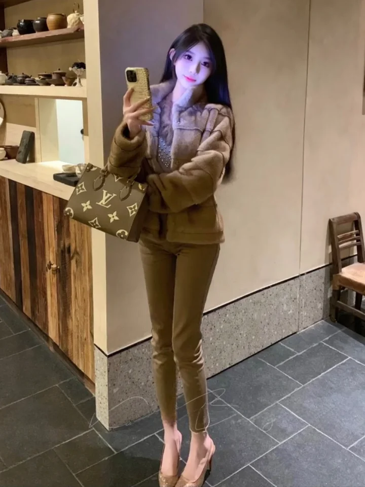 

Korean Sle High Waist Slim Fit Bootcut Jeans Women's High Elastici Cotton Denim Butt Lifting Tummy Control Slimming
