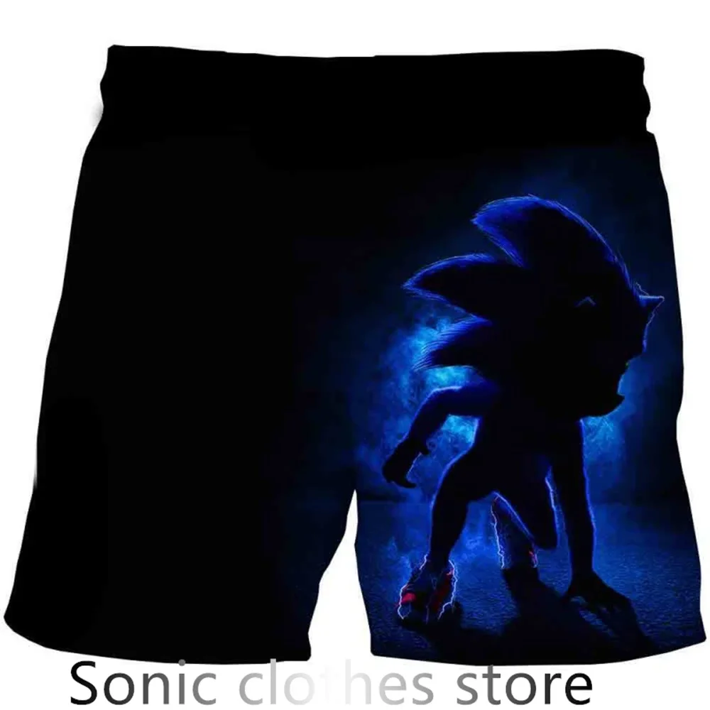 2024 New Anime Kids Sonic Shorts Fashion Boys Girls Clothes Harajuku Cute Baby Cartoon Casual Summer Boy Women Beach Pants