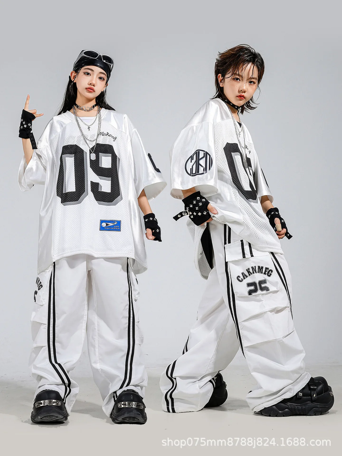 Street Dance Children's Dance Trendy Clothes Boys Fried Street Hip Hop Suit Girls Jazz Dance Catwalk Performance