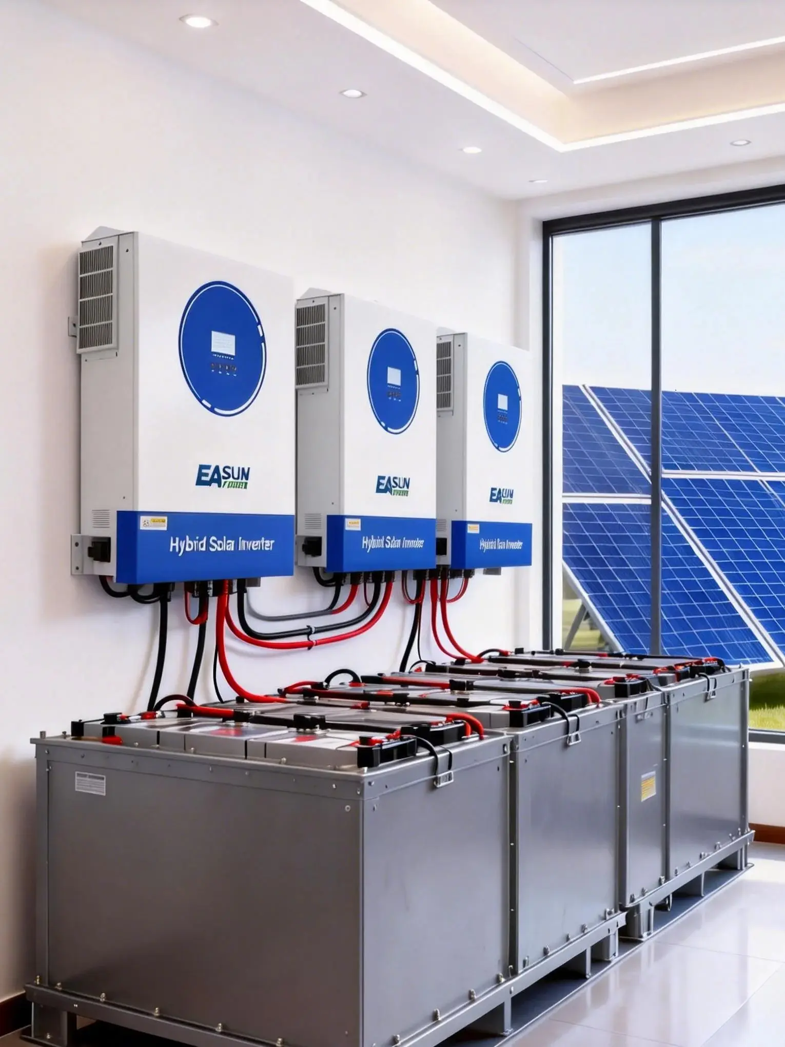 Onduleur solaire hybride triphasé hors réseau Easun 33 kW 48 V, double MPPT 160 A, double sortie haute tension 380 V/230 V, 50 Hz/60 Hz, 60 500 Vcc PV