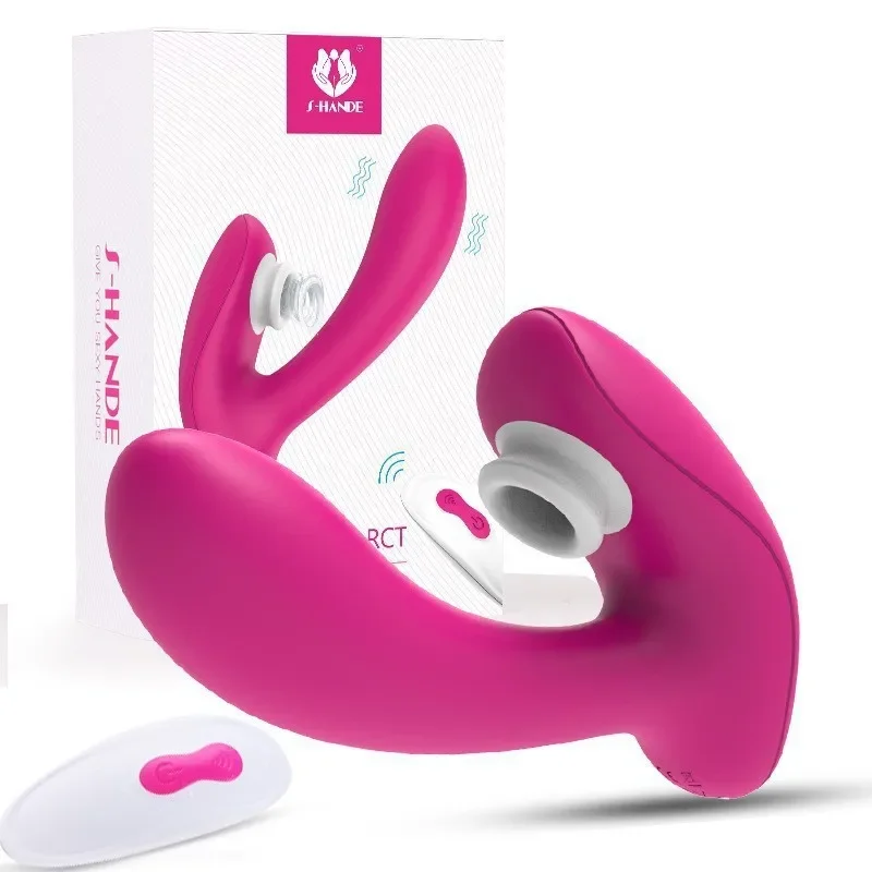 Vrouwelijke vibrator met afstandsbediening, eierspringen, vrouwelijk product, G-spot zuigvibrator