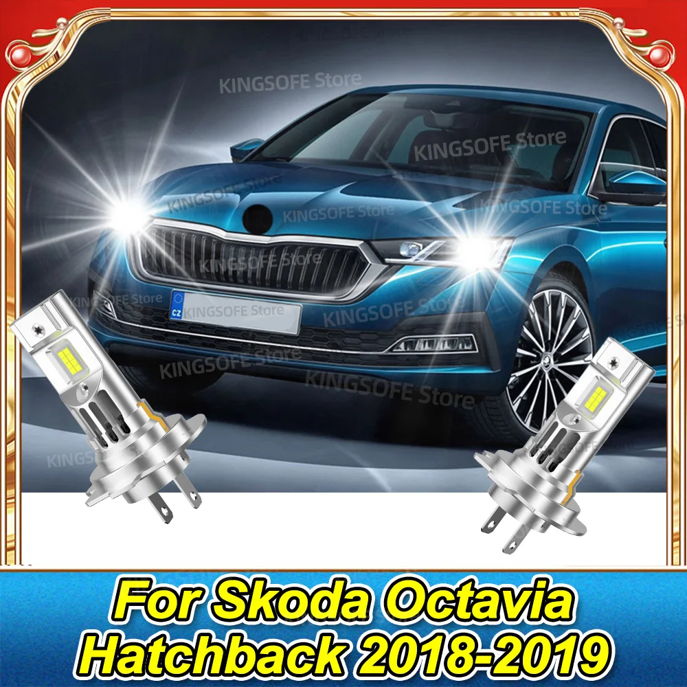 

Светодиодный светильник 50000LM, фара Canbus с вентилятором, турболампа, дальний ближний свет для Skoda Octavia Hatchback 2018 2019