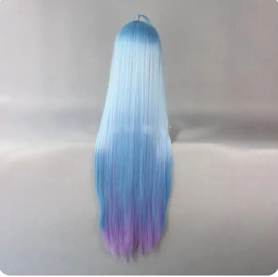 Synthetic Hair Blue Purple Mixed Long Straight Cosplay Wig