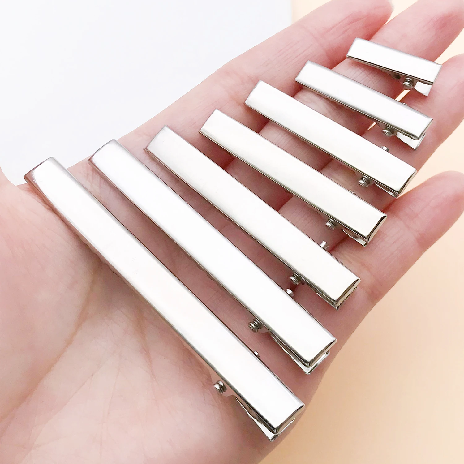 20pcs 20-72mm duckbill Clips Basic Platinum Hair Clip for DIY Jewelry Hair Pins Women Hair Style Clip Tools Making Accessories view 3