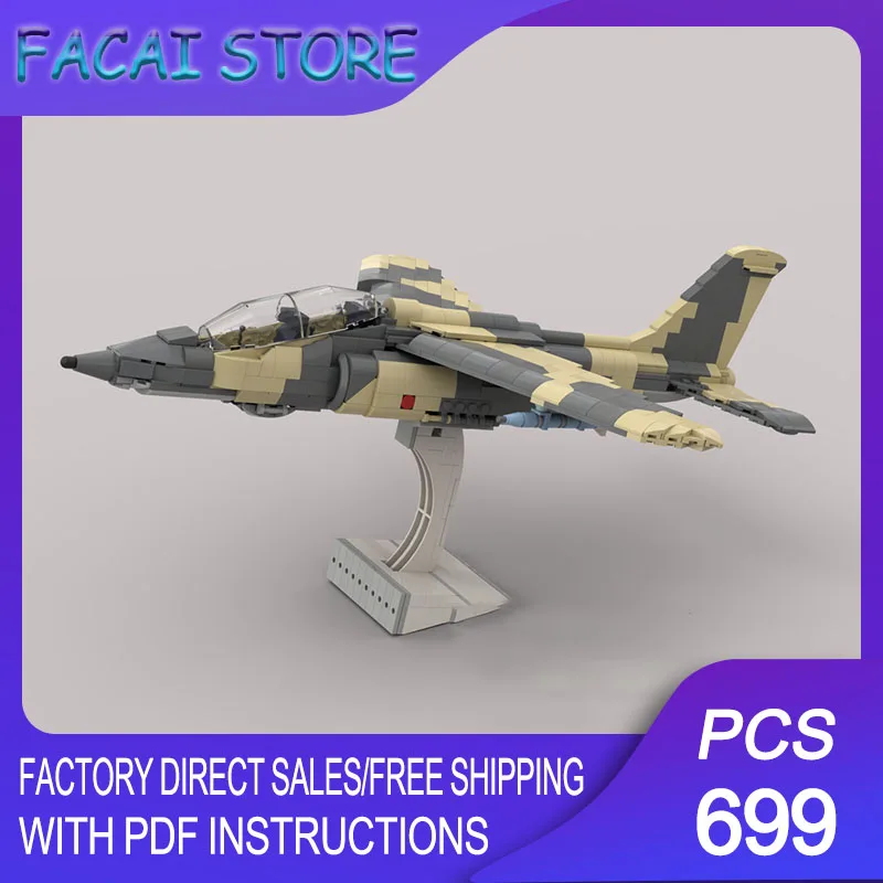 

Moc Building Bricks Military lpha jet Royal Moroccan Air Force Model Technology Blocks Gift Christmas Toys DIY Set Assembly