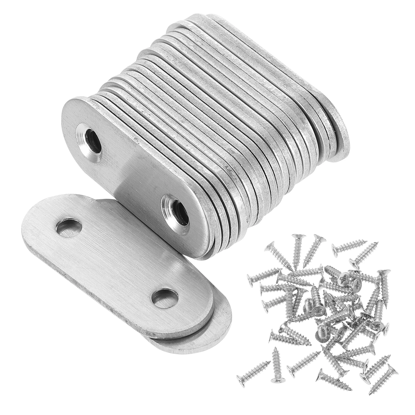 

22 pcs Stainless Steel Angle Brackets Flat Corner Braces Mending Plates Strong Durable Furniture Hardware Accessories