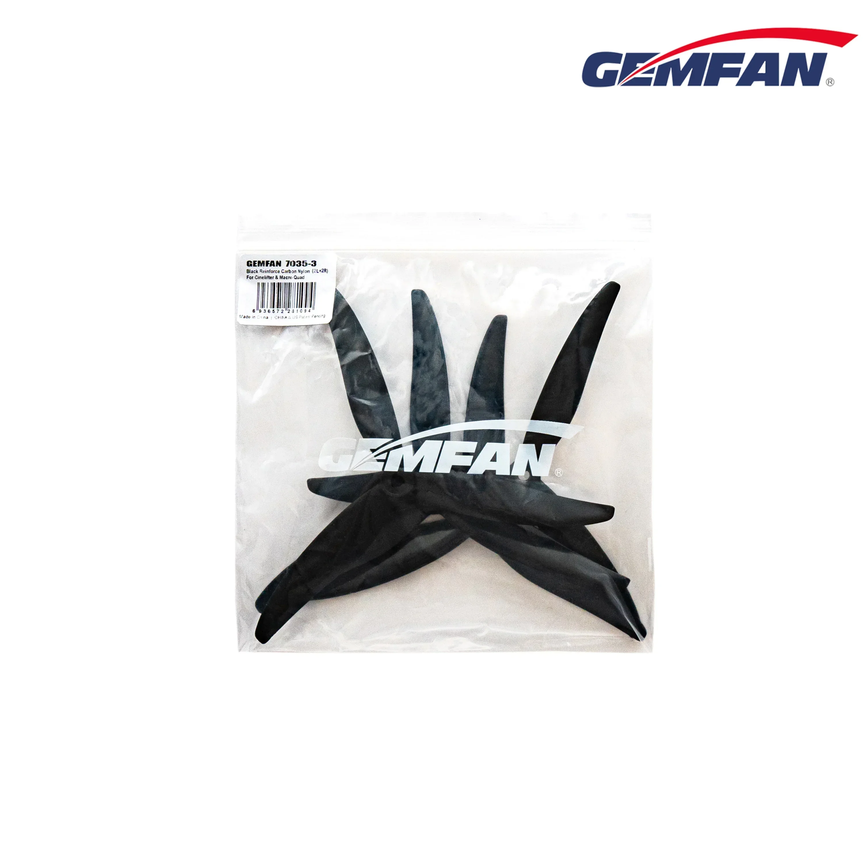 

4 пары (4CW + 4CCW) Gemfan Hurricane 7035 - 7X3,5X3 3-лопастной пропеллер из углеродного нейлона/стекловолокна