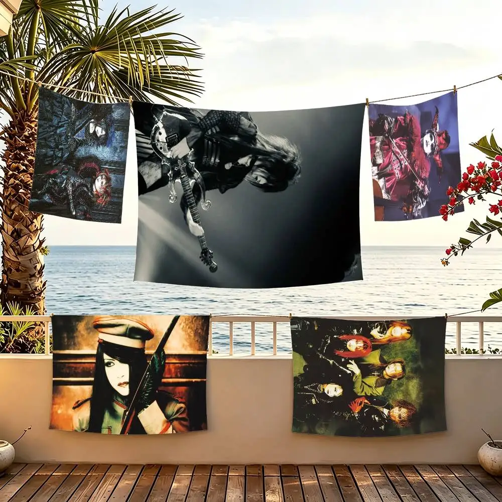 M-MALICE MIZER Visual Kei G-Gothic Band flag For Camping Party Picnic Studio Booth Background Wall Interior Decoration Banner