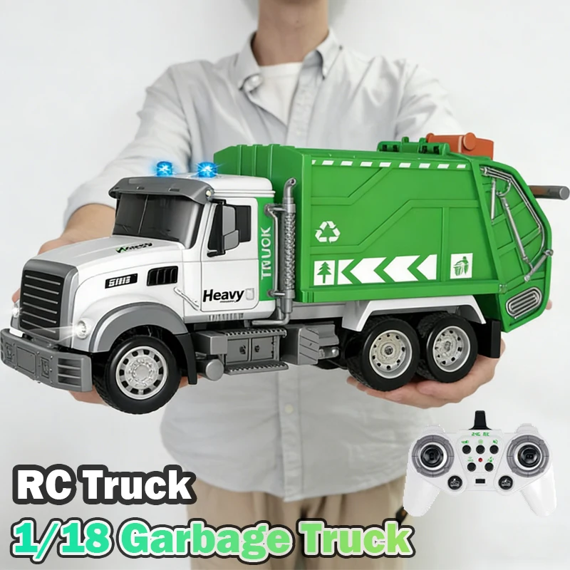 1/12 1/18 RC Truck Remote Controlled Car Dumper Crawler Tractor 6CH Engineering Vehicle Excavator Model Toys For Boys Gift
