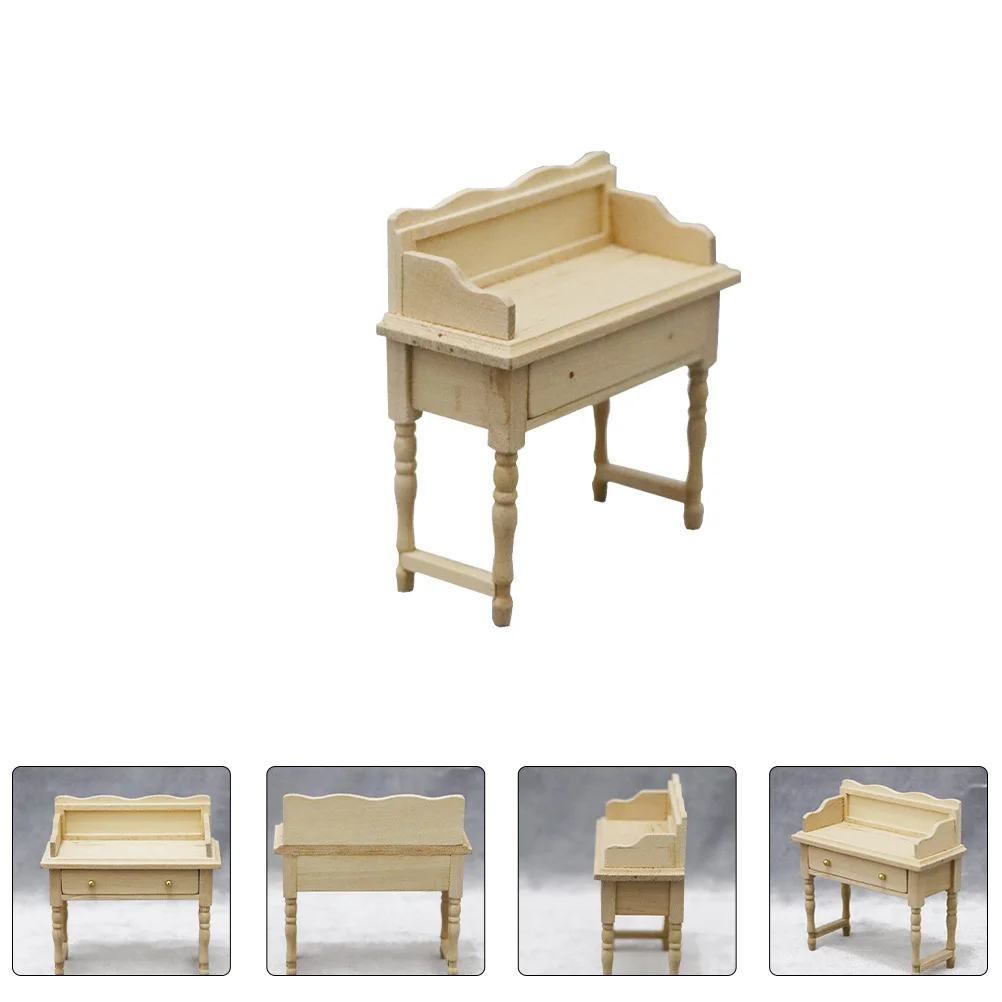 Accessories Dollhouse Desk Child Mini Toys Activity Table Wooden Miniature Furniture