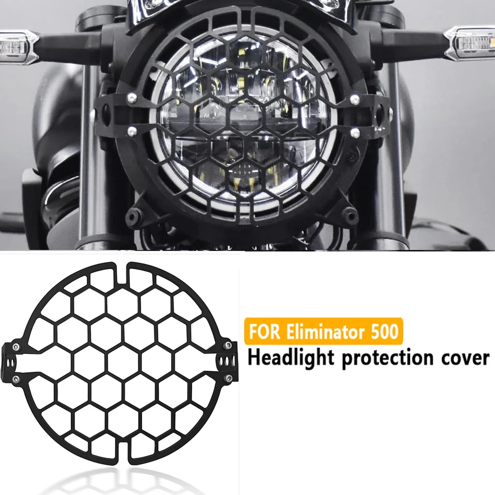 For Eliminator500 ELIMINATOR 500 Motorcycle Headlight Mesh Grill Guard Front Lamp Mesh Grille Cover Protector Headlight protecti