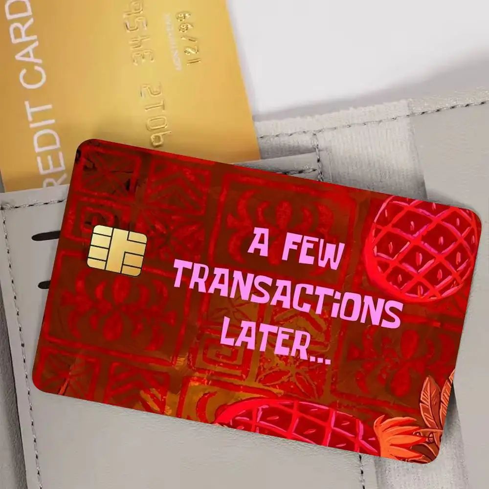 A Few Transactions Later Film Skin Cover Credit Card Stickers 4PCS Debit Front Decoration Bank Bus Pass Waterproof