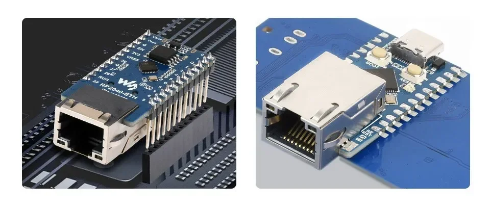 Waveshare RP2040-ETH Mini płytka rozwojowa RP2040 moduł portu Ethernet mikrokontroler Raspberry Pi