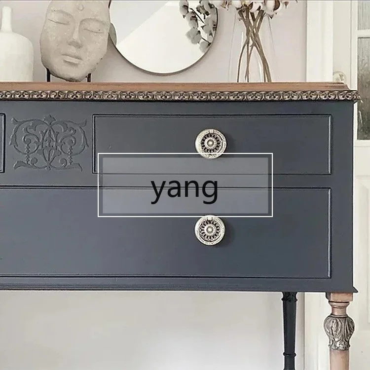 CX  New Classical Wood Carved Entrance Cabinet Wall Decoration Small Apartment Locker