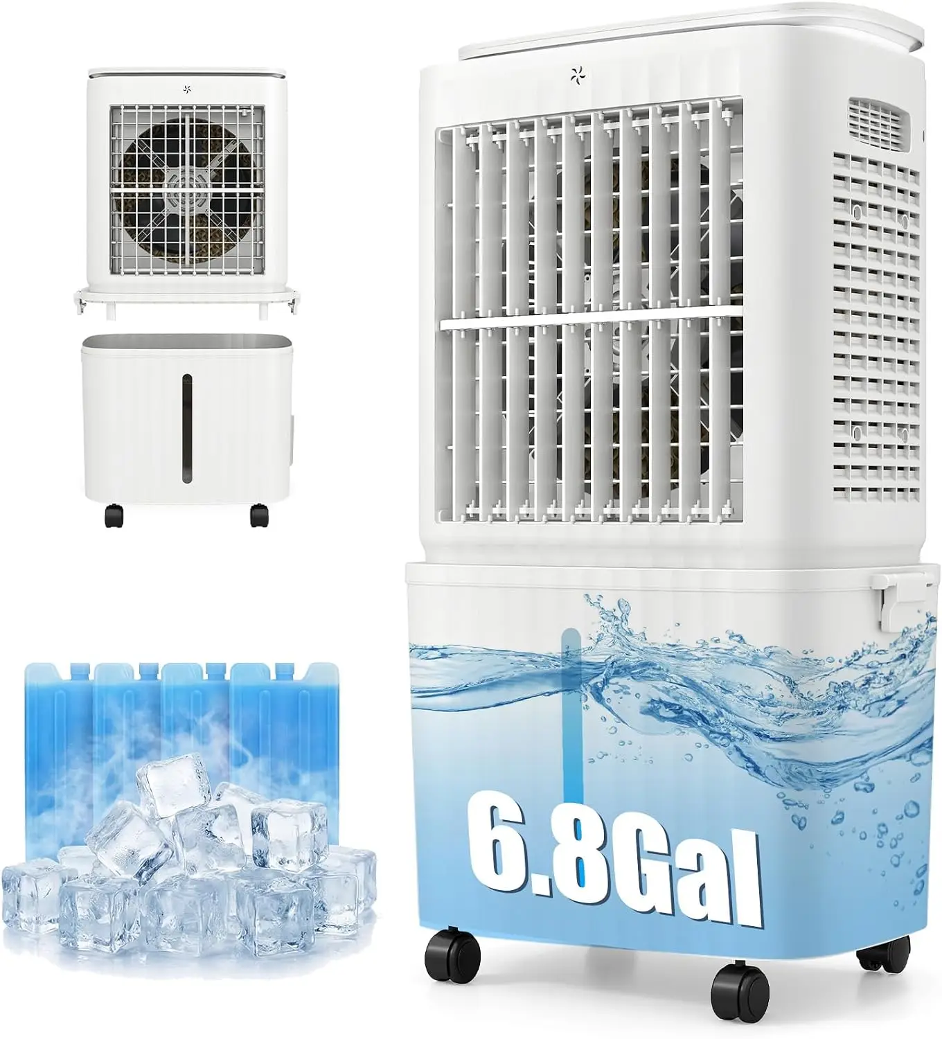 2500 Cfm Detachable 68 Gal Swamp Evaporative Air Cooler