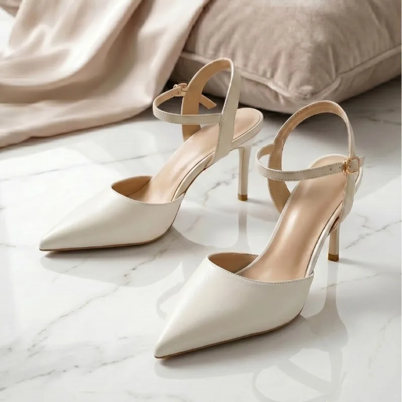 

Baotou Sandals 2026 New Women's Summer Fashion French Strap High Heels Women's Shoes Fairy Style White Internet Celebrity
