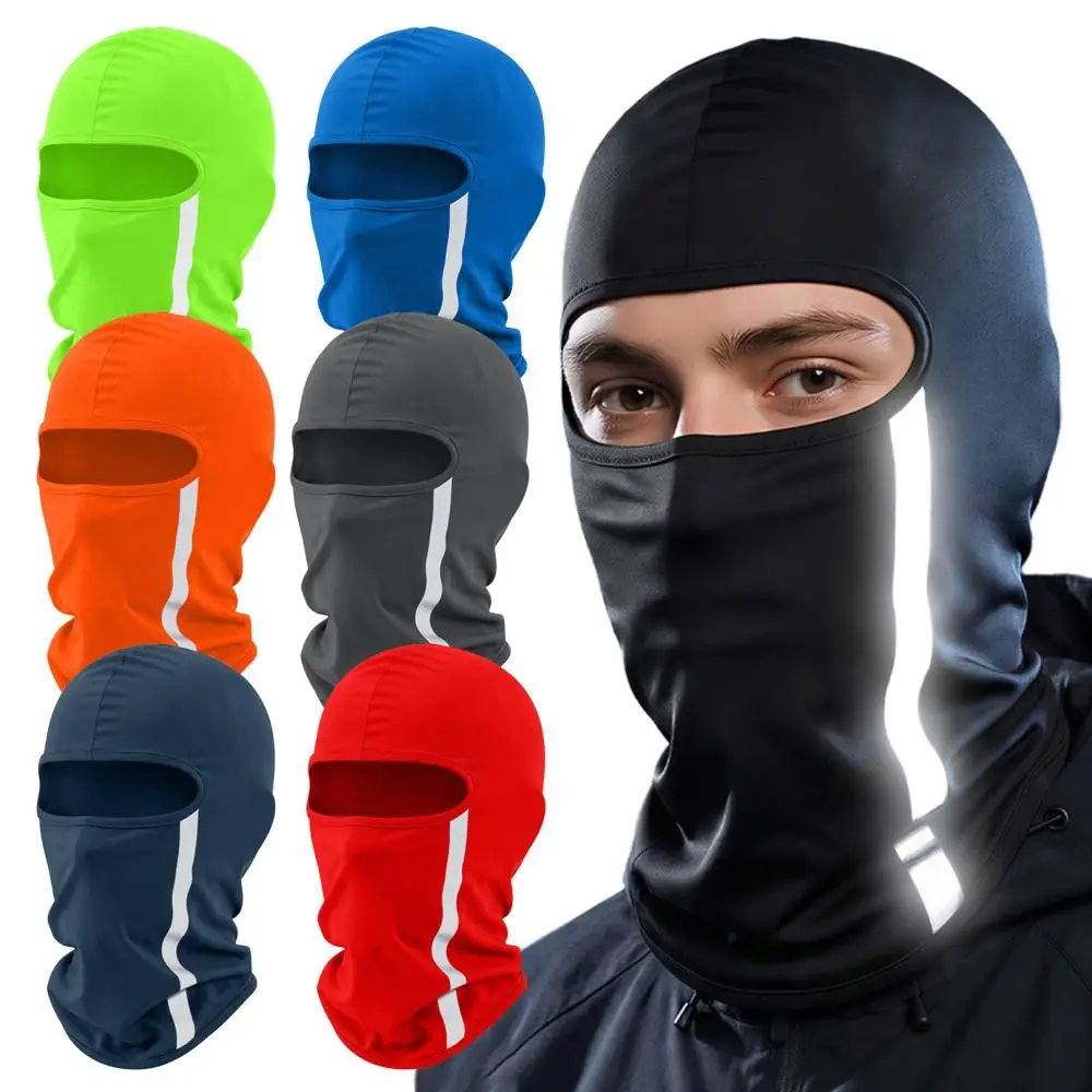 Fashion Reflective Balaclava Face Mask Breathable Quick Dry Full Face Mask Sun Protection Ice Silk Neck Cover Riding Cycling